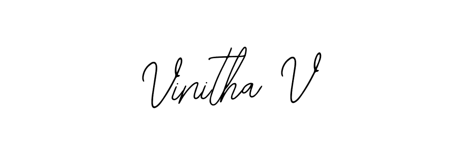Make a beautiful signature design for name Vinitha V. With this signature (Bearetta-2O07w) style, you can create a handwritten signature for free. Vinitha V signature style 12 images and pictures png