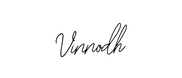 How to make Vinnodh name signature. Use Bearetta-2O07w style for creating short signs online. This is the latest handwritten sign. Vinnodh signature style 12 images and pictures png