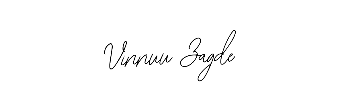 Bearetta-2O07w is a professional signature style that is perfect for those who want to add a touch of class to their signature. It is also a great choice for those who want to make their signature more unique. Get Vinnuu Zagde name to fancy signature for free. Vinnuu Zagde signature style 12 images and pictures png