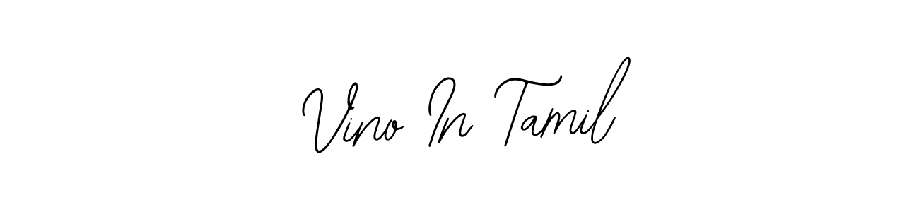 Similarly Bearetta-2O07w is the best handwritten signature design. Signature creator online .You can use it as an online autograph creator for name Vino In Tamil. Vino In Tamil signature style 12 images and pictures png