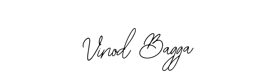 Also we have Vinod Bagga name is the best signature style. Create professional handwritten signature collection using Bearetta-2O07w autograph style. Vinod Bagga signature style 12 images and pictures png