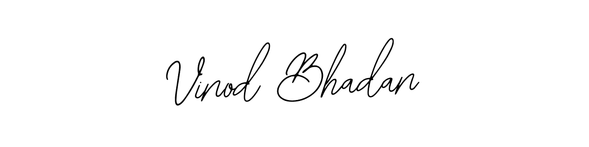 if you are searching for the best signature style for your name Vinod Bhadan. so please give up your signature search. here we have designed multiple signature styles  using Bearetta-2O07w. Vinod Bhadan signature style 12 images and pictures png
