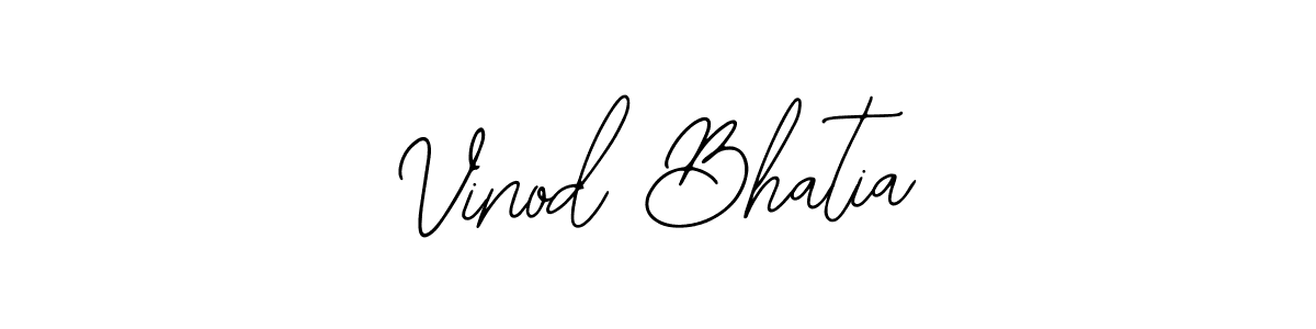 You should practise on your own different ways (Bearetta-2O07w) to write your name (Vinod Bhatia) in signature. don't let someone else do it for you. Vinod Bhatia signature style 12 images and pictures png