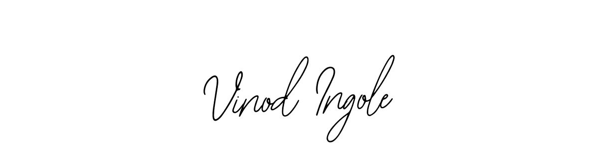 How to make Vinod Ingole name signature. Use Bearetta-2O07w style for creating short signs online. This is the latest handwritten sign. Vinod Ingole signature style 12 images and pictures png