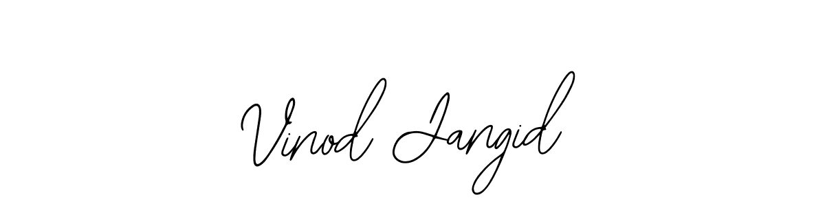 Vinod Jangid stylish signature style. Best Handwritten Sign (Bearetta-2O07w) for my name. Handwritten Signature Collection Ideas for my name Vinod Jangid. Vinod Jangid signature style 12 images and pictures png