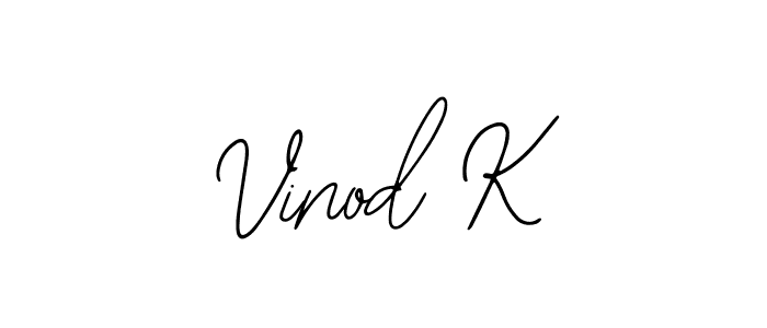 Design your own signature with our free online signature maker. With this signature software, you can create a handwritten (Bearetta-2O07w) signature for name Vinod K. Vinod K signature style 12 images and pictures png
