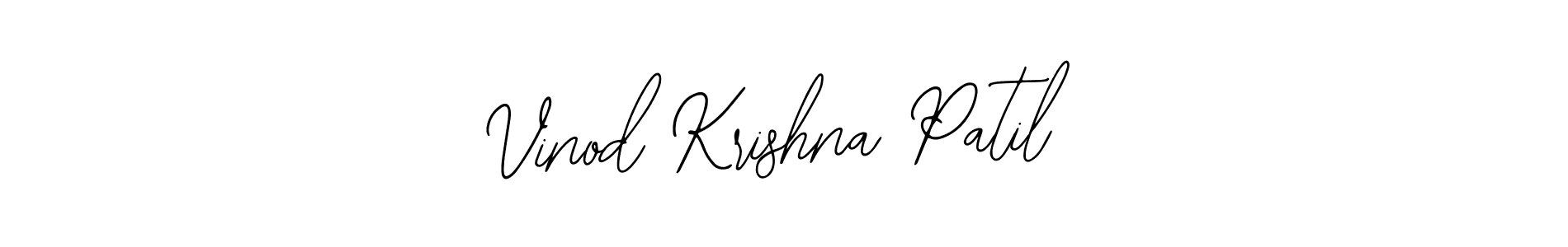 How to make Vinod Krishna Patil name signature. Use Bearetta-2O07w style for creating short signs online. This is the latest handwritten sign. Vinod Krishna Patil signature style 12 images and pictures png