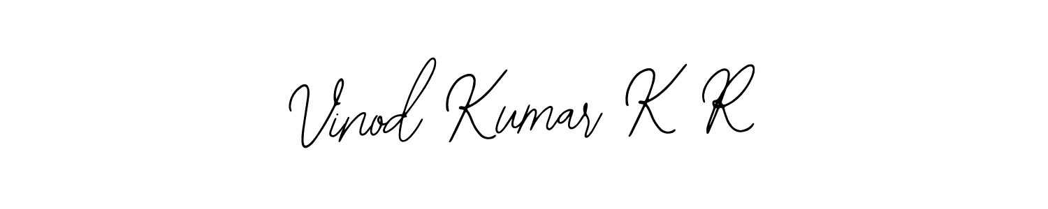 How to make Vinod Kumar K R signature? Bearetta-2O07w is a professional autograph style. Create handwritten signature for Vinod Kumar K R name. Vinod Kumar K R signature style 12 images and pictures png
