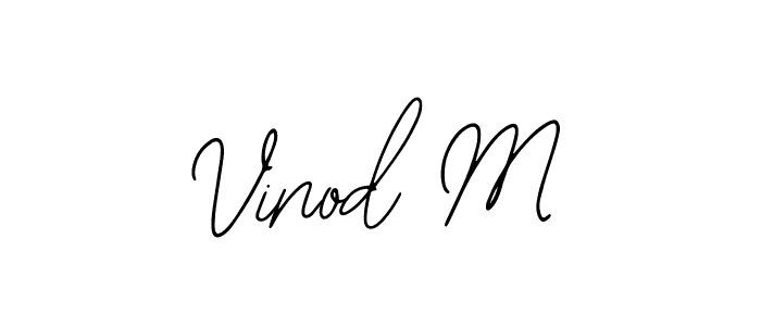 How to Draw Vinod M signature style? Bearetta-2O07w is a latest design signature styles for name Vinod M. Vinod M signature style 12 images and pictures png