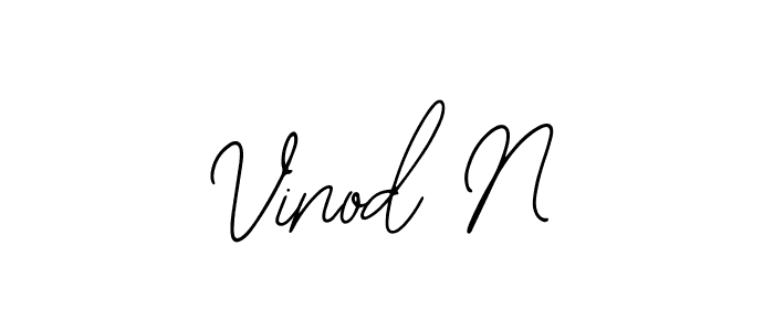 You should practise on your own different ways (Bearetta-2O07w) to write your name (Vinod N) in signature. don't let someone else do it for you. Vinod N signature style 12 images and pictures png