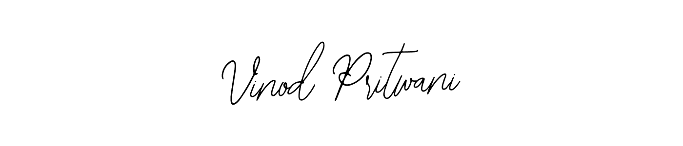 Use a signature maker to create a handwritten signature online. With this signature software, you can design (Bearetta-2O07w) your own signature for name Vinod Pritwani. Vinod Pritwani signature style 12 images and pictures png