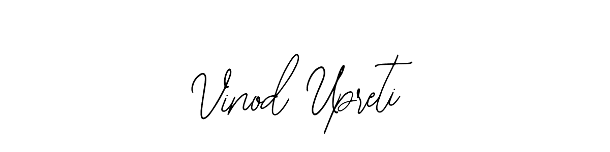 Use a signature maker to create a handwritten signature online. With this signature software, you can design (Bearetta-2O07w) your own signature for name Vinod Upreti. Vinod Upreti signature style 12 images and pictures png