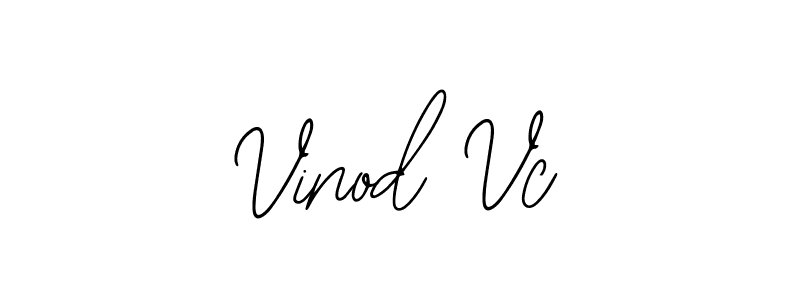Design your own signature with our free online signature maker. With this signature software, you can create a handwritten (Bearetta-2O07w) signature for name Vinod Vc. Vinod Vc signature style 12 images and pictures png