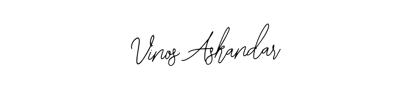 You can use this online signature creator to create a handwritten signature for the name Vinos Askandar. This is the best online autograph maker. Vinos Askandar signature style 12 images and pictures png