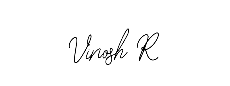 The best way (Bearetta-2O07w) to make a short signature is to pick only two or three words in your name. The name Vinosh R include a total of six letters. For converting this name. Vinosh R signature style 12 images and pictures png