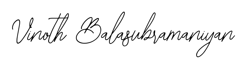 The Bearetta-2O07w font transforms the name Vinoth Balasubramaniyan into an executive sign with sharp precision and distinguished character. Vinoth Balasubramaniyan signature style 12 images and pictures png