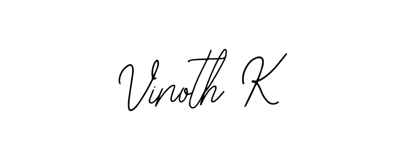Vinoth K stylish signature style. Best Handwritten Sign (Bearetta-2O07w) for my name. Handwritten Signature Collection Ideas for my name Vinoth K. Vinoth K signature style 12 images and pictures png