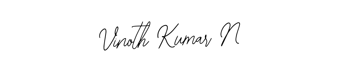 Also we have Vinoth Kumar N name is the best signature style. Create professional handwritten signature collection using Bearetta-2O07w autograph style. Vinoth Kumar N signature style 12 images and pictures png
