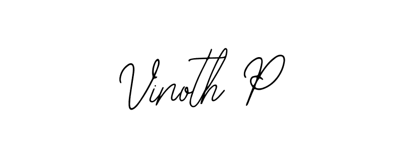 Also we have Vinoth P name is the best signature style. Create professional handwritten signature collection using Bearetta-2O07w autograph style. Vinoth P signature style 12 images and pictures png