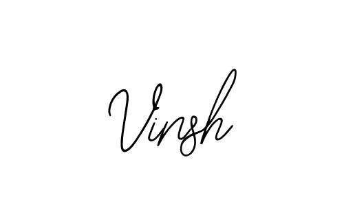 Use a signature maker to create a handwritten signature online. With this signature software, you can design (Bearetta-2O07w) your own signature for name Vinsh. Vinsh signature style 12 images and pictures png
