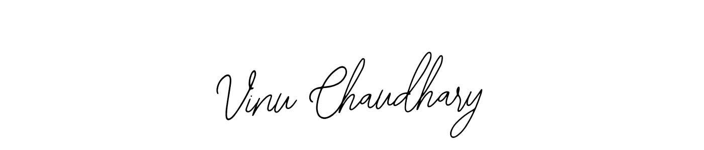 You should practise on your own different ways (Bearetta-2O07w) to write your name (Vinu Chaudhary) in signature. don't let someone else do it for you. Vinu Chaudhary signature style 12 images and pictures png