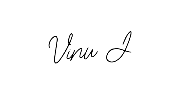 How to make Vinu J signature? Bearetta-2O07w is a professional autograph style. Create handwritten signature for Vinu J name. Vinu J signature style 12 images and pictures png