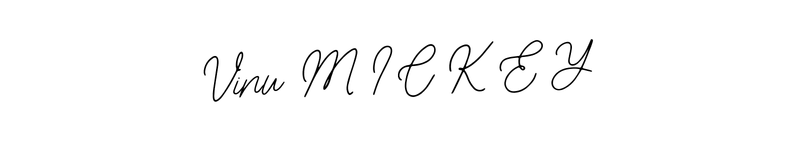 Design your own signature with our free online signature maker. With this signature software, you can create a handwritten (Bearetta-2O07w) signature for name Vinu M I C K E Y. Vinu M I C K E Y signature style 12 images and pictures png