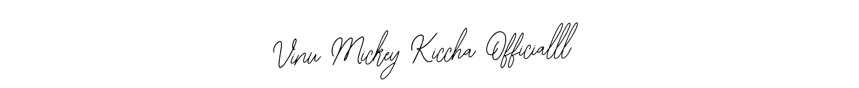 Use a signature maker to create a handwritten signature online. With this signature software, you can design (Bearetta-2O07w) your own signature for name Vinu Mickey Kiccha Officialll. Vinu Mickey Kiccha Officialll signature style 12 images and pictures png
