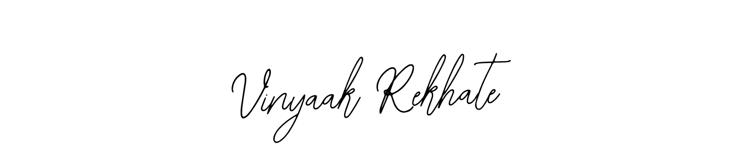 You should practise on your own different ways (Bearetta-2O07w) to write your name (Vinyaak Rekhate) in signature. don't let someone else do it for you. Vinyaak Rekhate signature style 12 images and pictures png