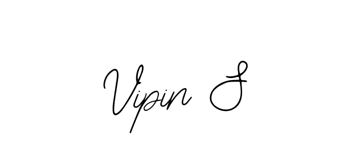 How to make Vipin S name signature. Use Bearetta-2O07w style for creating short signs online. This is the latest handwritten sign. Vipin S signature style 12 images and pictures png