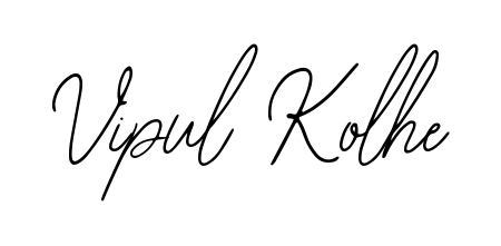 Download transparent PNG signature for name Vipul Kolhe styled with Bearetta-2O07w font. Ready to paste directly into PDF and Word agreements. Vipul Kolhe signature style 12 images and pictures png
