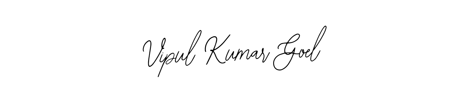 How to make Vipul Kumar Goel name signature. Use Bearetta-2O07w style for creating short signs online. This is the latest handwritten sign. Vipul Kumar Goel signature style 12 images and pictures png
