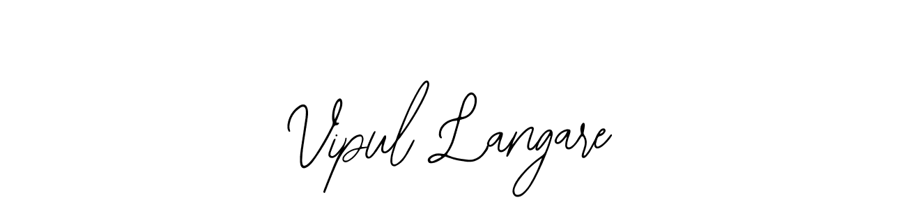 Also You can easily find your signature by using the search form. We will create Vipul Langare name handwritten signature images for you free of cost using Bearetta-2O07w sign style. Vipul Langare signature style 12 images and pictures png