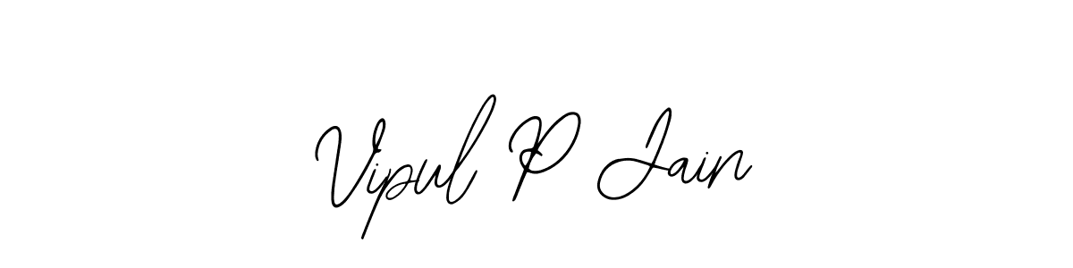 Bearetta-2O07w is a professional signature style that is perfect for those who want to add a touch of class to their signature. It is also a great choice for those who want to make their signature more unique. Get Vipul P Jain name to fancy signature for free. Vipul P Jain signature style 12 images and pictures png