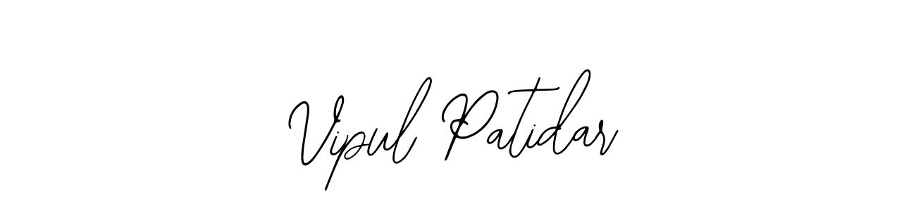 How to make Vipul Patidar name signature. Use Bearetta-2O07w style for creating short signs online. This is the latest handwritten sign. Vipul Patidar signature style 12 images and pictures png