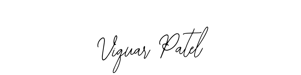 How to make Viquar Patel signature? Bearetta-2O07w is a professional autograph style. Create handwritten signature for Viquar Patel name. Viquar Patel signature style 12 images and pictures png