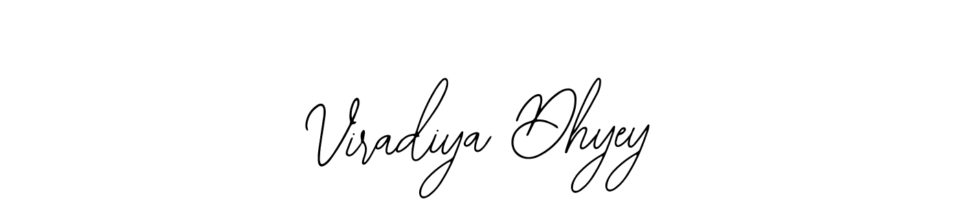 Bearetta-2O07w is a professional signature style that is perfect for those who want to add a touch of class to their signature. It is also a great choice for those who want to make their signature more unique. Get Viradiya Dhyey name to fancy signature for free. Viradiya Dhyey signature style 12 images and pictures png