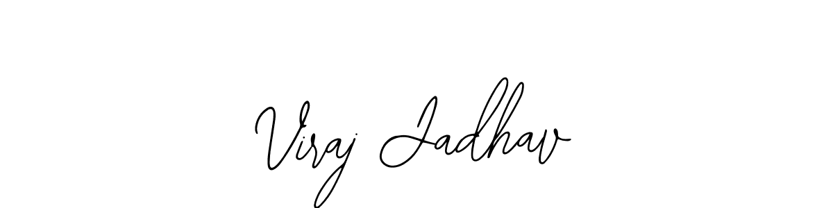 The best way (Bearetta-2O07w) to make a short signature is to pick only two or three words in your name. The name Viraj Jadhav include a total of six letters. For converting this name. Viraj Jadhav signature style 12 images and pictures png