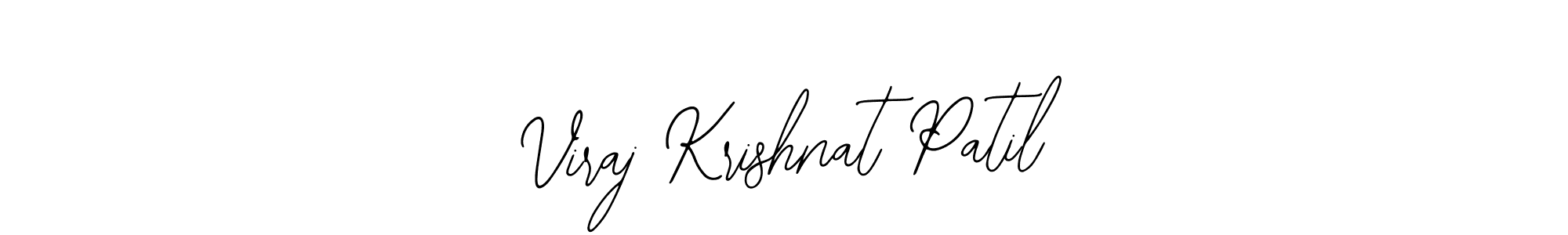 The best way (Bearetta-2O07w) to make a short signature is to pick only two or three words in your name. The name Viraj Krishnat Patil include a total of six letters. For converting this name. Viraj Krishnat Patil signature style 12 images and pictures png