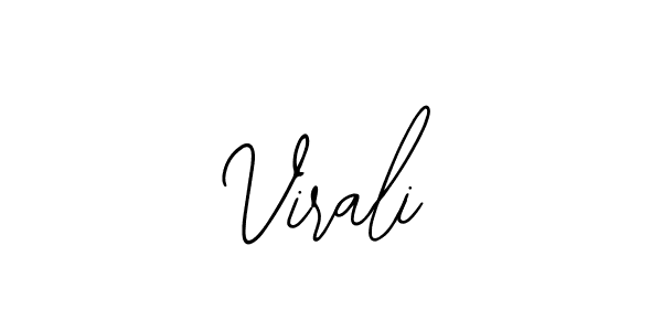 Use a signature maker to create a handwritten signature online. With this signature software, you can design (Bearetta-2O07w) your own signature for name Virali. Virali signature style 12 images and pictures png
