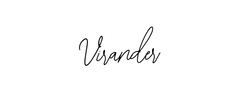 How to make Virander signature? Bearetta-2O07w is a professional autograph style. Create handwritten signature for Virander name. Virander signature style 12 images and pictures png