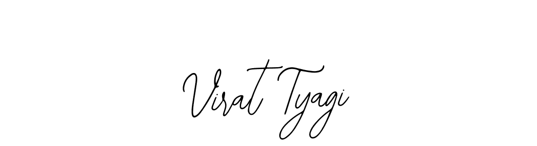 You should practise on your own different ways (Bearetta-2O07w) to write your name (Virat Tyagi) in signature. don't let someone else do it for you. Virat Tyagi signature style 12 images and pictures png