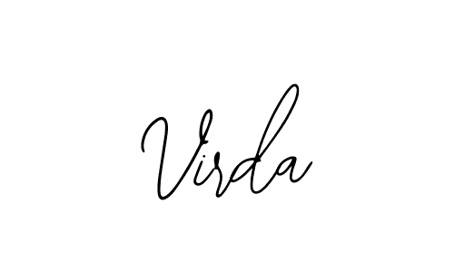 Make a beautiful signature design for name Virda. With this signature (Bearetta-2O07w) style, you can create a handwritten signature for free. Virda signature style 12 images and pictures png