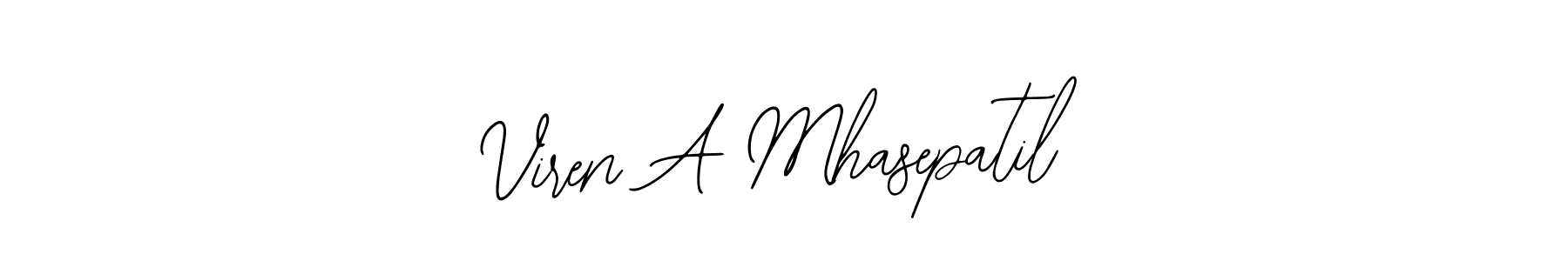 Create a beautiful signature design for name Viren A Mhasepatil. With this signature (Bearetta-2O07w) fonts, you can make a handwritten signature for free. Viren A Mhasepatil signature style 12 images and pictures png