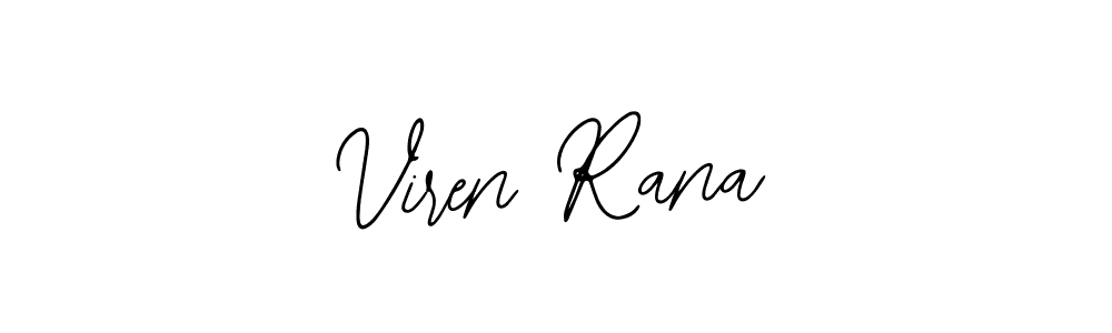 How to make Viren Rana name signature. Use Bearetta-2O07w style for creating short signs online. This is the latest handwritten sign. Viren Rana signature style 12 images and pictures png