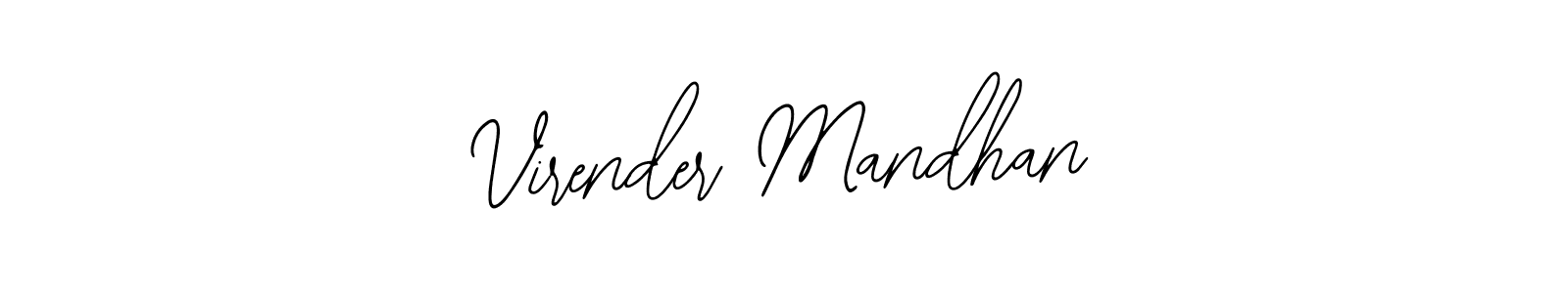 How to make Virender Mandhan signature? Bearetta-2O07w is a professional autograph style. Create handwritten signature for Virender Mandhan name. Virender Mandhan signature style 12 images and pictures png