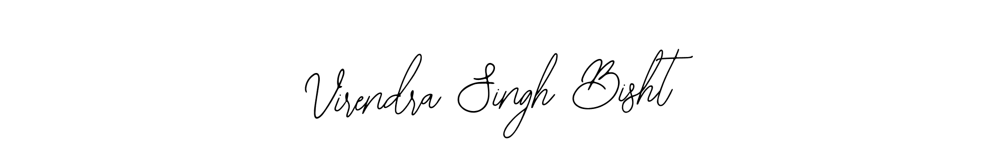 How to make Virendra Singh Bisht name signature. Use Bearetta-2O07w style for creating short signs online. This is the latest handwritten sign. Virendra Singh Bisht signature style 12 images and pictures png