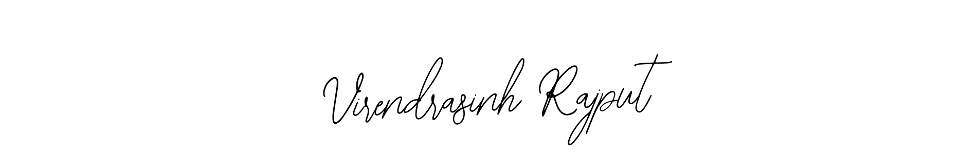 You should practise on your own different ways (Bearetta-2O07w) to write your name (Virendrasinh Rajput) in signature. don't let someone else do it for you. Virendrasinh Rajput signature style 12 images and pictures png