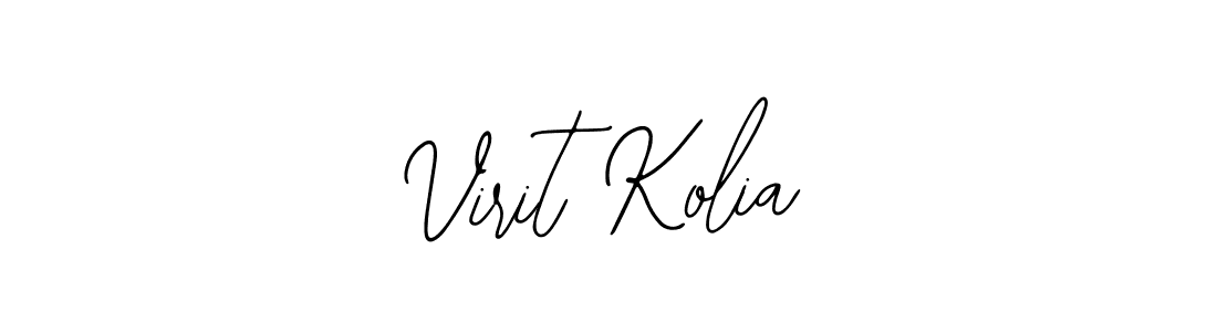 Similarly Bearetta-2O07w is the best handwritten signature design. Signature creator online .You can use it as an online autograph creator for name Virit Kolia. Virit Kolia signature style 12 images and pictures png