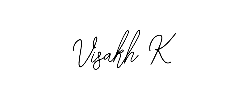 if you are searching for the best signature style for your name Visakh K. so please give up your signature search. here we have designed multiple signature styles  using Bearetta-2O07w. Visakh K signature style 12 images and pictures png